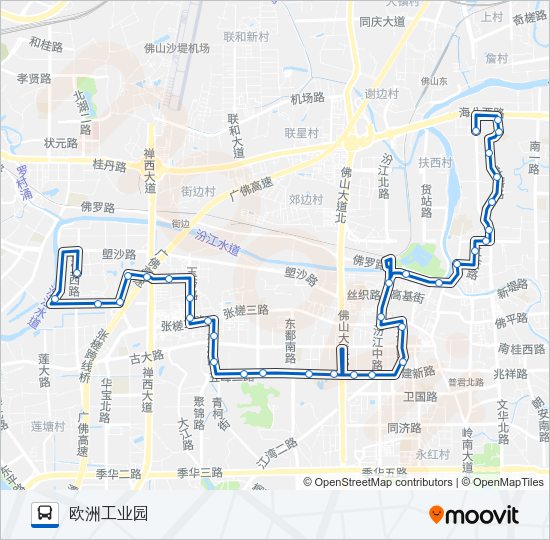 公交121路的线路图