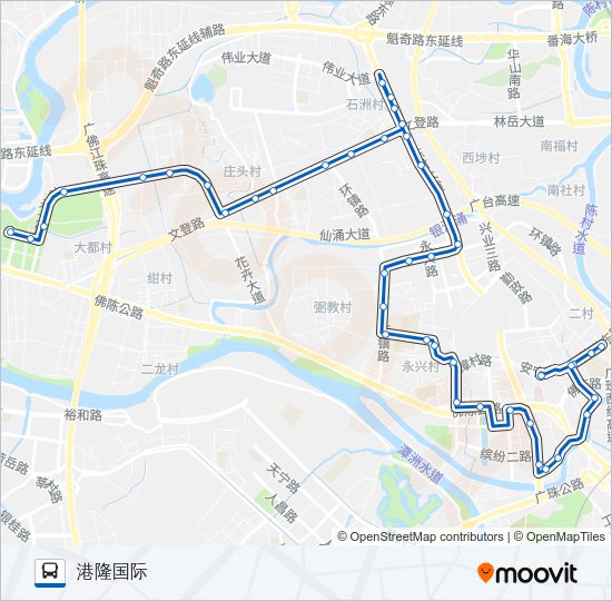 公交357路的线路图