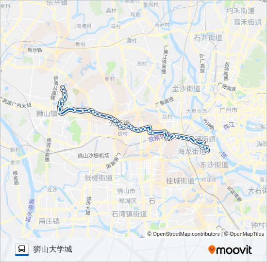 公交佛275路的线路图