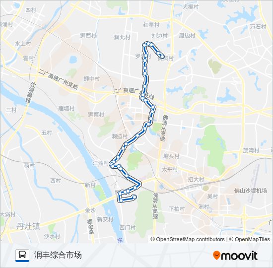 公交南高19路的线路图