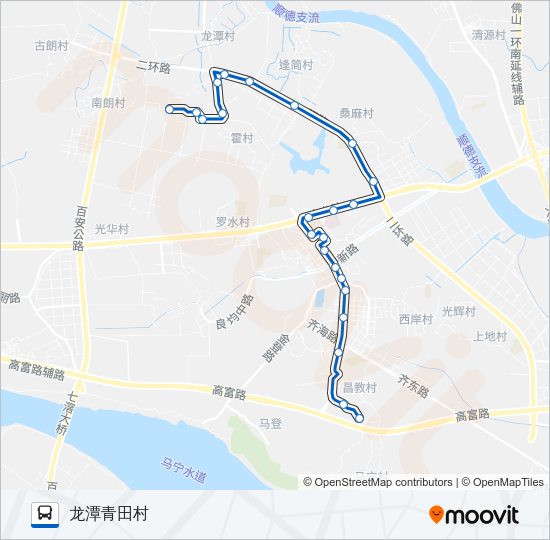 公交983夜班路的线路图