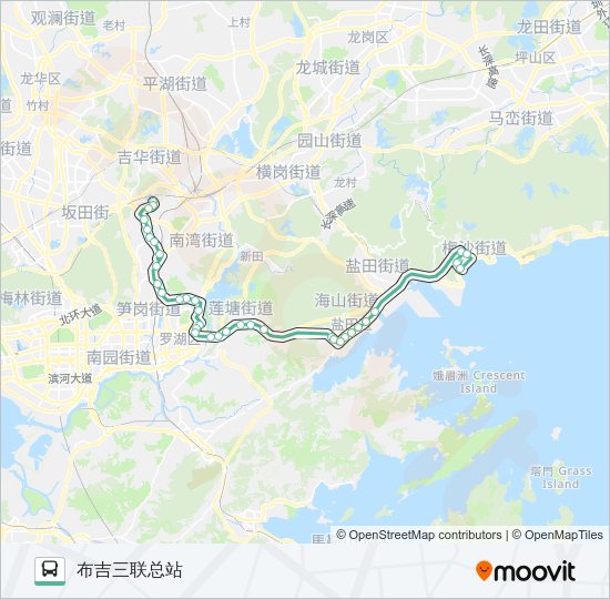 公交308路的线路图