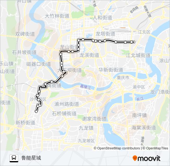 公交166路的线路图