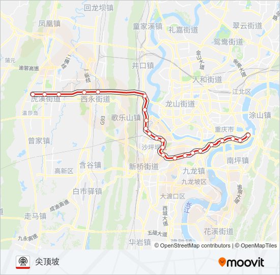 地铁1号路的线路图