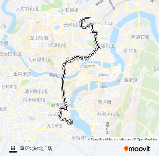 公交820路的线路图