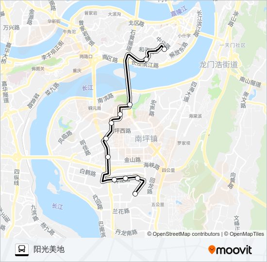 公交361路的线路图