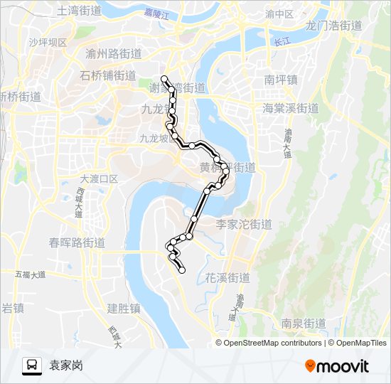 公交233区间路的线路图