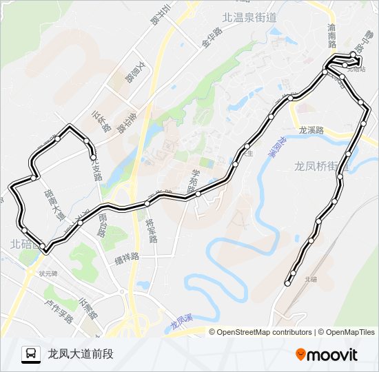 588路路线:日程,站点和地图-龙凤大道前段