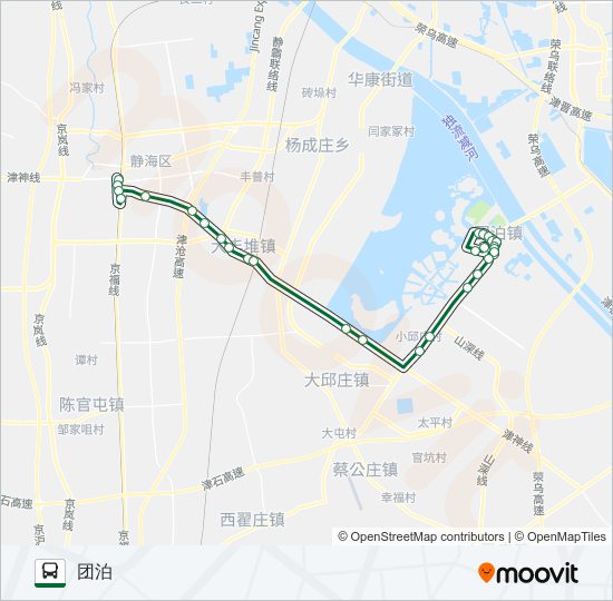 公交静海869路的线路图