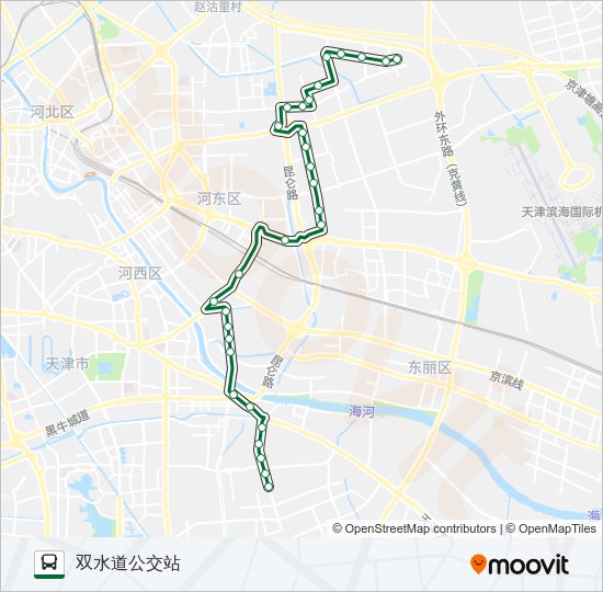 623路路线:日程,站点和地图-双水道公交站