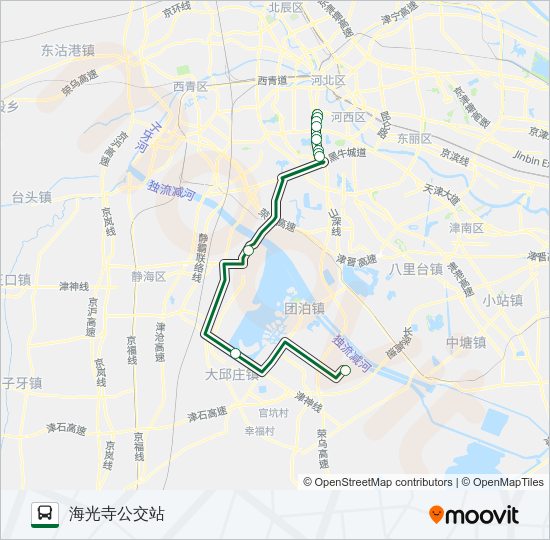 710路路线:日程,站点和地图-海光寺公交站