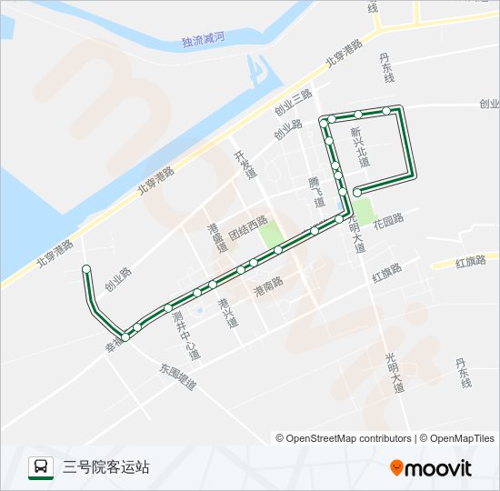 公交543路的线路图