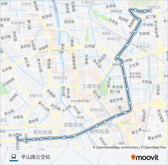 公交75路的线路图