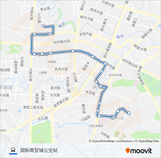 110路路线:日程,站点和地图-国际商贸城公交站