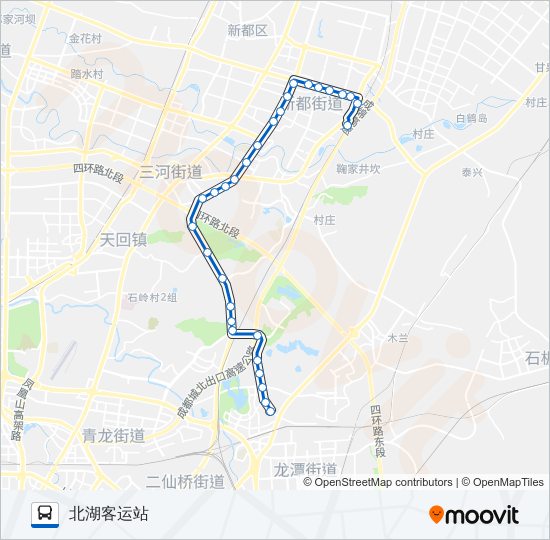 665路路线:日程,站点和地图-北湖客运站