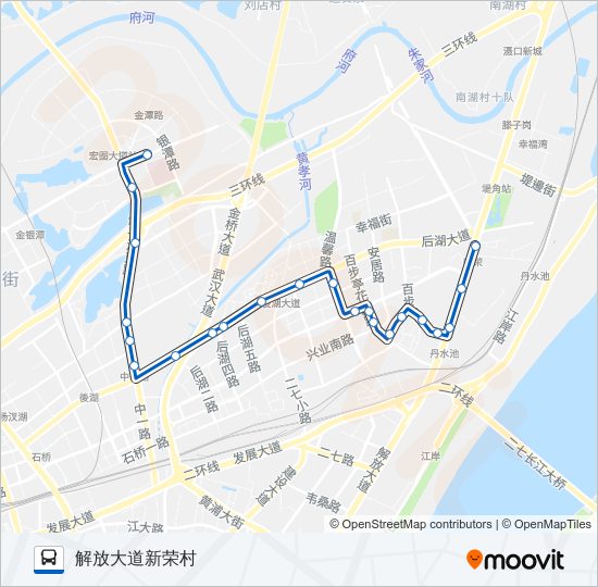 公交322路的线路图