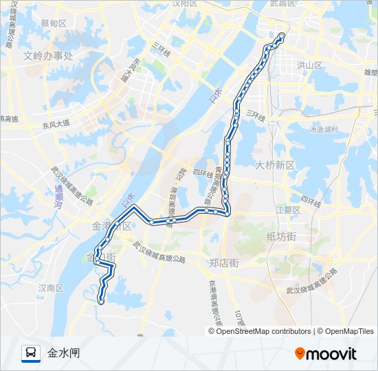 公交910路的线路图