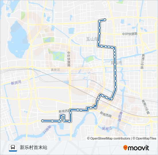 公交昆山58路的线路图