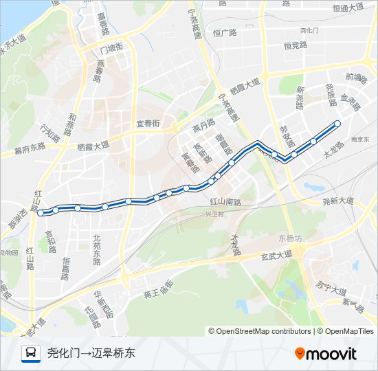 公交145路的线路图