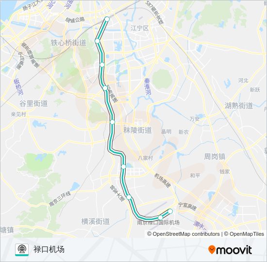 s1号线机场线路线:日程,站点和地图-禄口机场