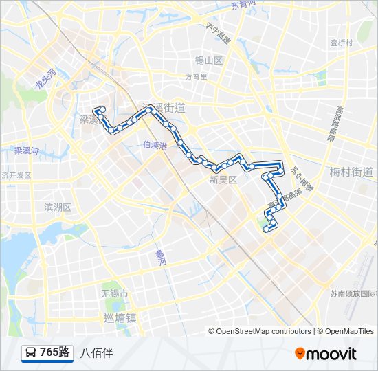 公交765路的线路图