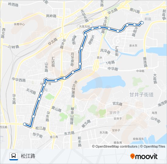 公交45路的线路图