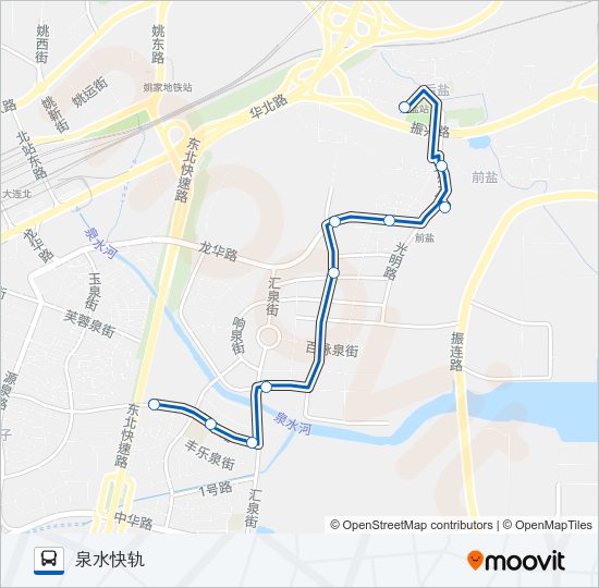 公交513路的线路图