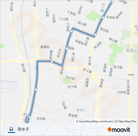 公交413加车路的线路图