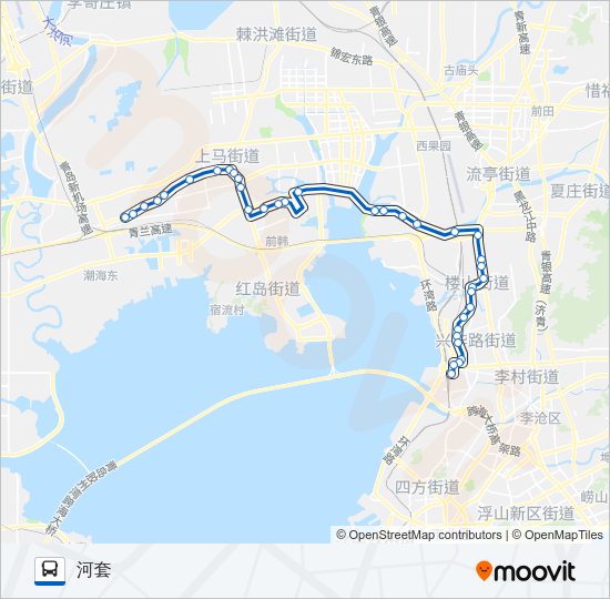 公交908路的线路图