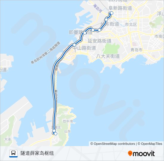 公交隧道4路的线路图