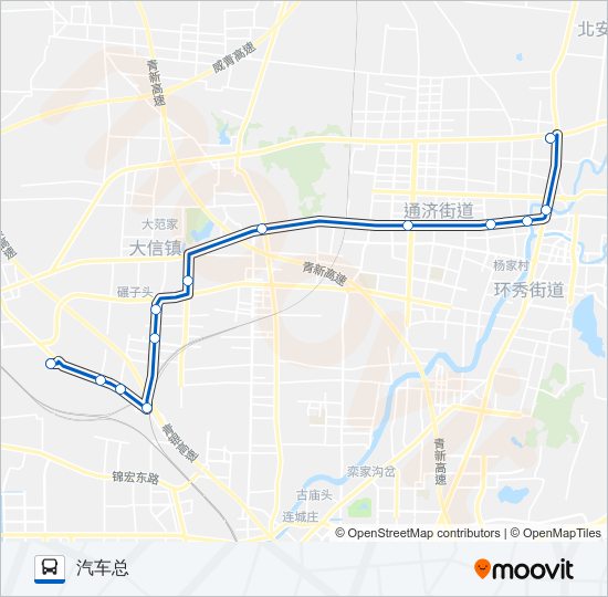 公交即墨118路的线路图