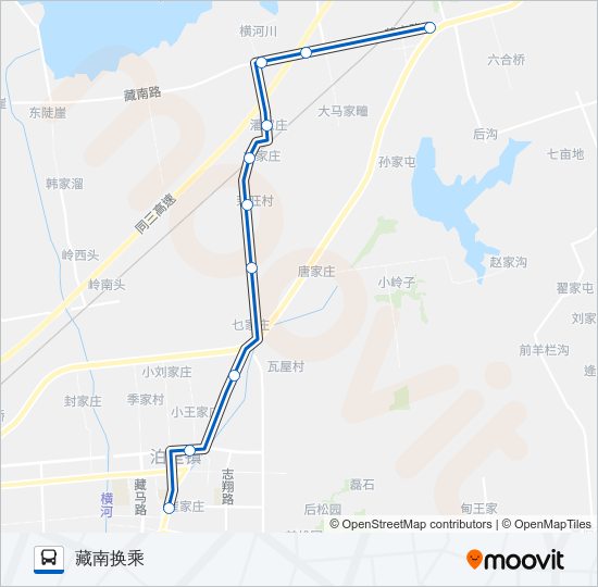 公交黄岛603路的线路图