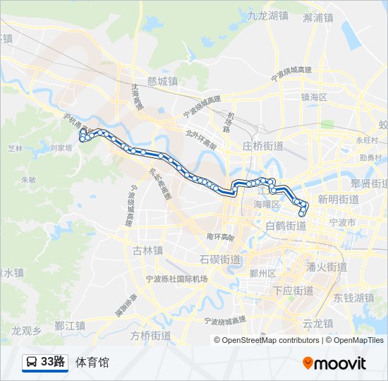 公交33路的线路图