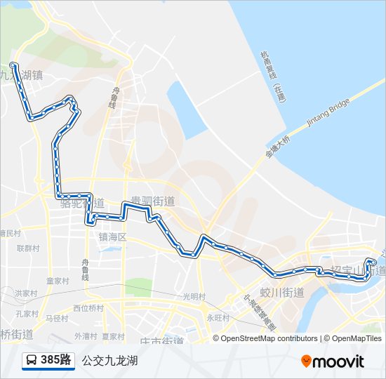 公交385路的线路图