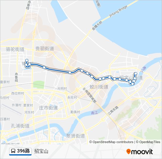 公交396路的线路图