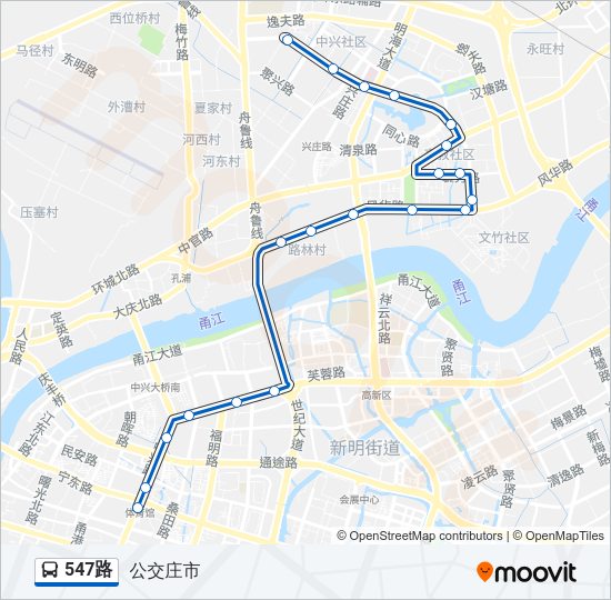 公交547路的线路图