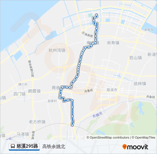 公交慈溪295路的线路图