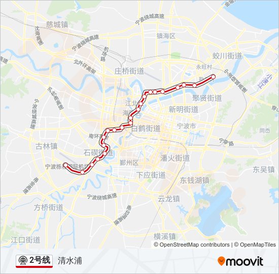 2号线路线:日程,站点和地图-清水浦