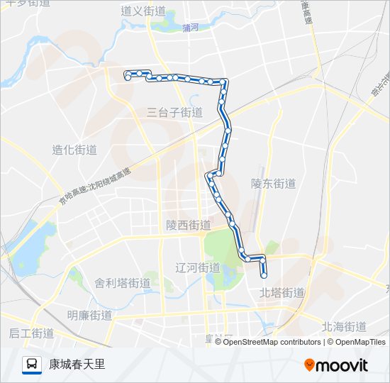 公交121路的线路图