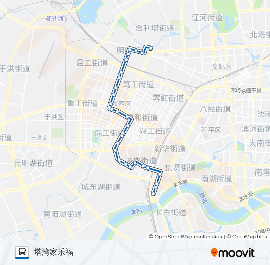 公交176路的线路图