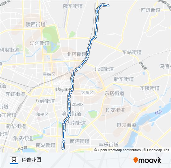 公交212路的线路图