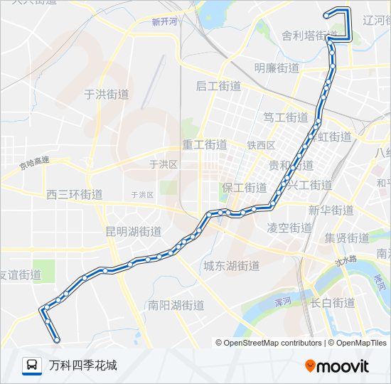 公交283路的线路图