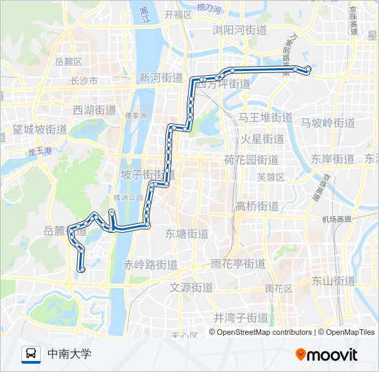 358路路线:日程,站点和地图-中南大学