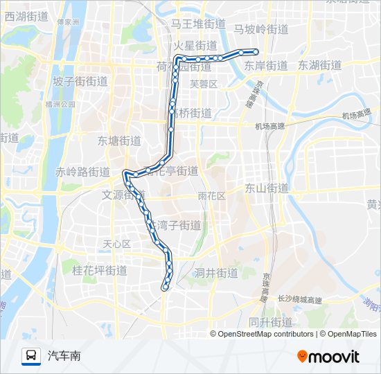 公交502路的线路图