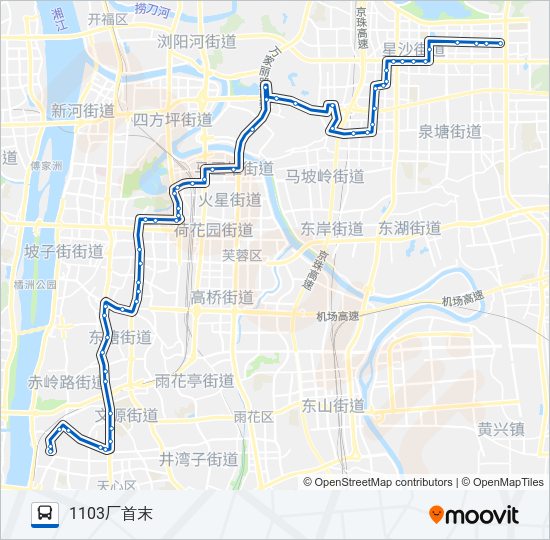 701路路线:日程,站点和地图-1103厂首末