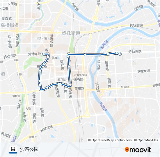 601路班线路线:日程,站点和地图-沙湾公园