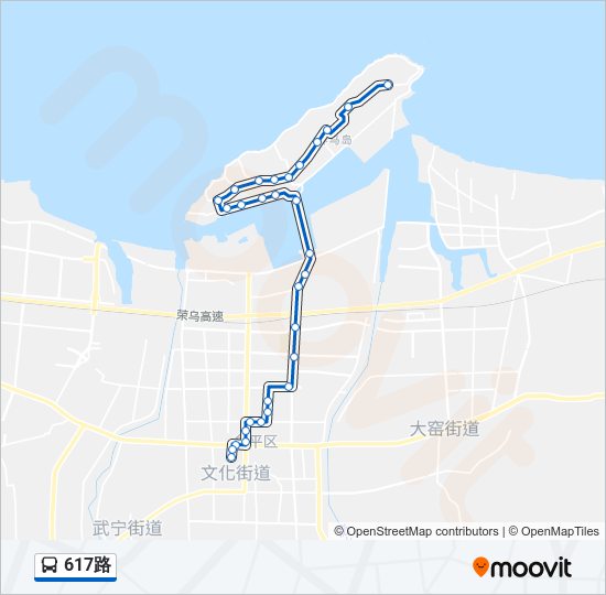 公交617路的线路图