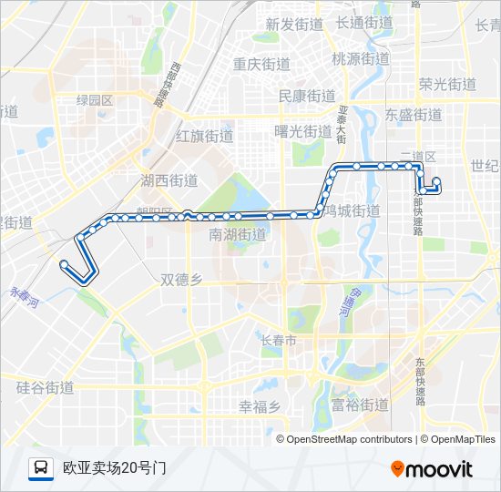 公交20路的线路图