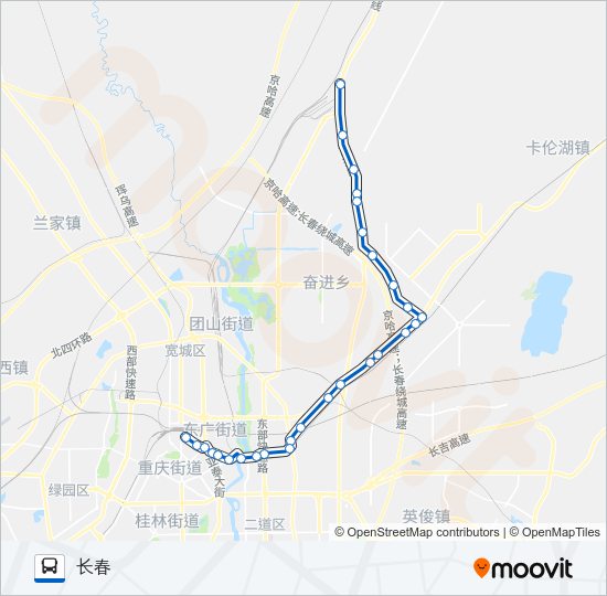 116路路线:日程,站点和地图-长春