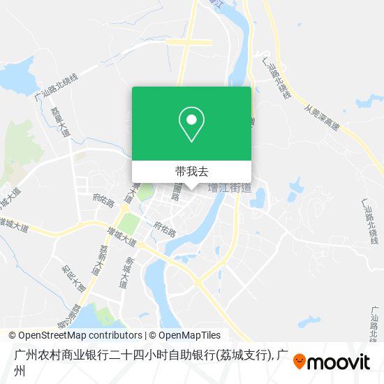 广州农村商业银行二十四小时自助银行(荔城支行)地图